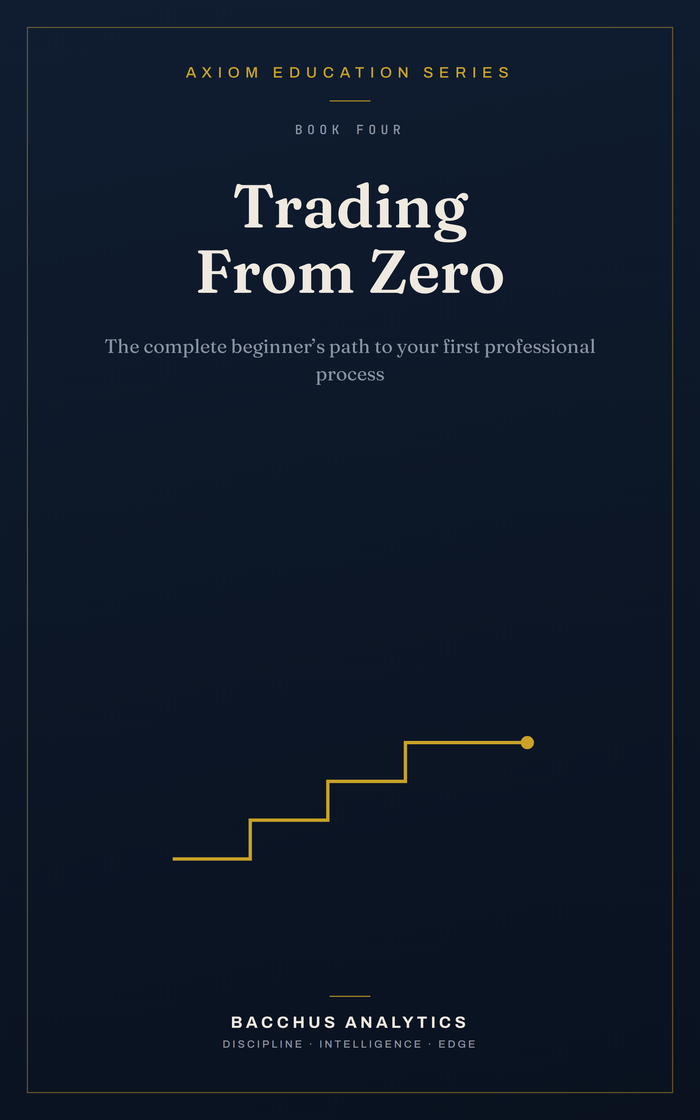 Trading From Zero ebook cover — AXIOM Education Series Book 4, beginner's trading guide